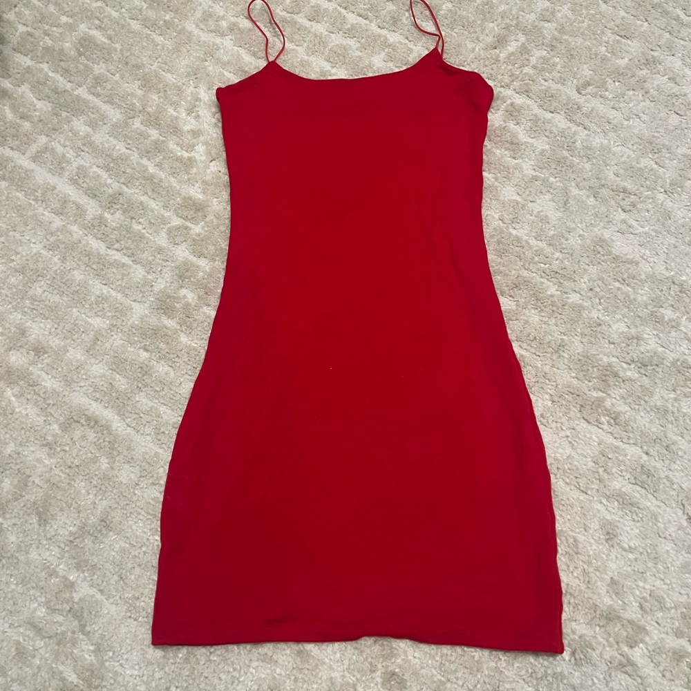 Aritzia Contour Mini Dress in Red - Picture 3 of 4